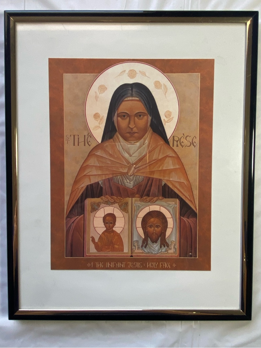 Framed St Therese of Lisieux Print The Little Flower Catholic Religious Art